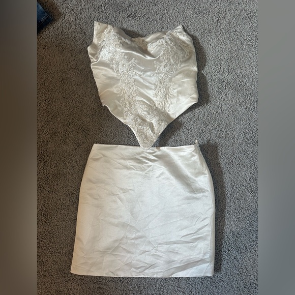 Custom beaded corset top and skirt set - Picture 2 of 5